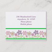 Sjabloon schattige meisjesprofielkaart visitekaartje (Achterkant)