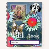 Sjabloon Schetsboek Teksten en kunstwerken aanpass Notitieboek (Voorkant)