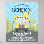 sjabloon schoolbeurs PTO-zomerfair Flyer Poster (Voorkant)