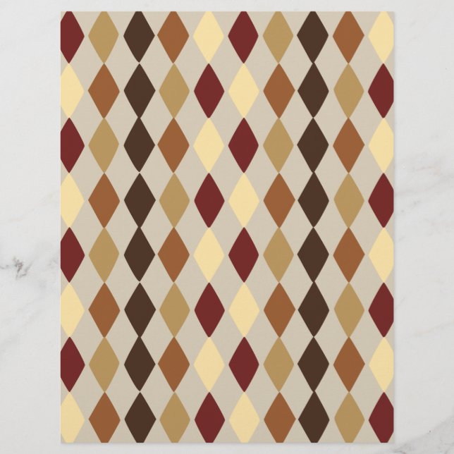 Sjabloon Schrootboekpapier met Diamantpatroon (Voorkant)