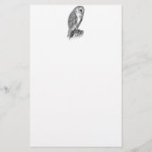 Sjabloon  screech Owl Bird Illustrator Briefpapier (Voorkant)