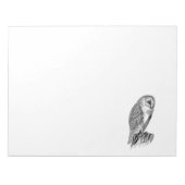 Sjabloon screech Owl Bird Illustrator Notitieblok (Voorkant)