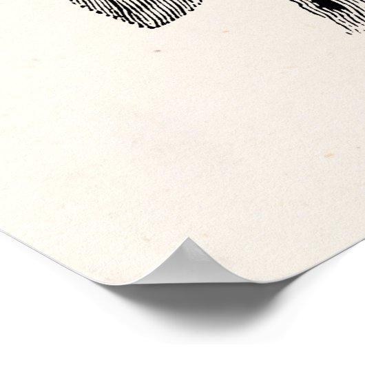 Sjabloon  screech Owl Bird Illustrator Poster (Hoek)