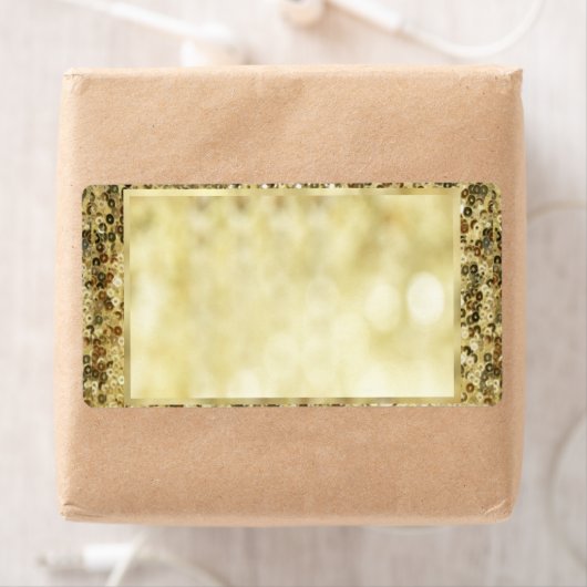  Sjabloon Sequin Gold Bokeh Etiket (Insitu)