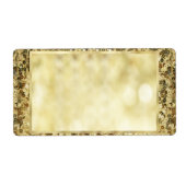  Sjabloon Sequin Gold Bokeh Etiket (Voorkant)