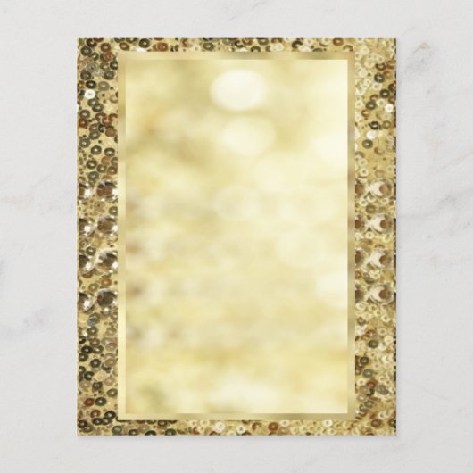 Sjabloon Sequin Gold Bokeh Flyer (Achterkant)