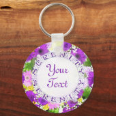 Sjabloon Serenity Bouquet Floral Sleutelhanger (Voorkant)