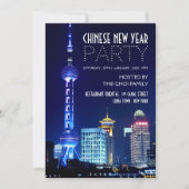 Sjabloon Shanghai Skyline, Chinees Nieuwjaar Kaart (Voorkant)