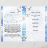 sjabloon sky & dove Funeral Program (Achterkant)