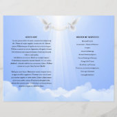 sjabloon sky & dove Funeral Program (Achterkant)