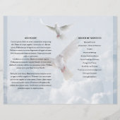 sjabloon sky & dove Funeral Program (Achterkant)