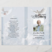 sjabloon sky & dove Funeral Program (Voorkant)