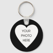 Sjabloon Sleutelhanger hartrand - zwart (Voorkant)