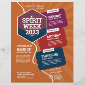 Sjabloon Spirit Week Flyer (Voorkant)