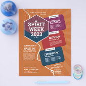 Sjabloon Spirit Week Flyer (Enkel)