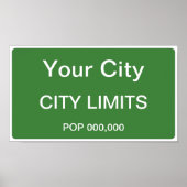 Sjabloon stadslimieten poster (Voorkant)