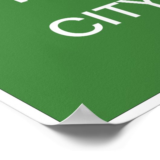 Sjabloon stadslimieten poster (Hoek)