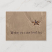 Sjabloon Star-gevulde dagprofielkaart Visitekaartje (Achterkant)