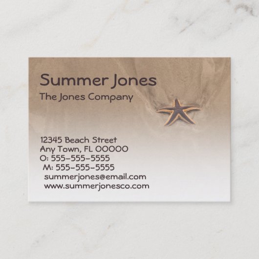 Sjabloon Star-gevulde dagprofielkaart Visitekaartje (Voorkant)