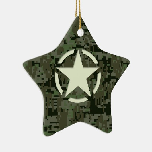 Sjabloon Ster Digitale Wildernis Keramisch Ornament (Rechts)