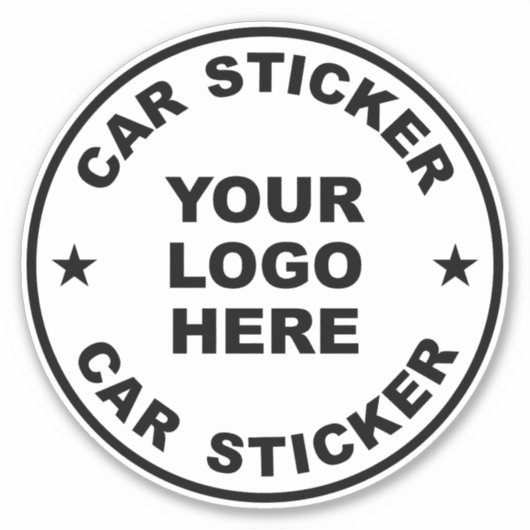 Sjabloon sticker auto. Je afbeelding hier. (Voorkant)