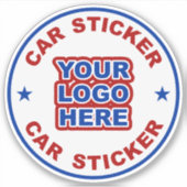 Sjabloon sticker auto. Pas uw sticker aan. (Voorkant)