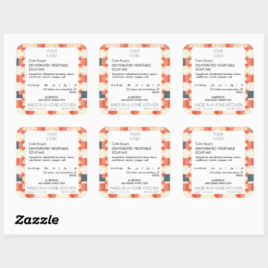 Sjabloon Sticker met kattenvoedseletiket (Vel)