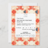 Sjabloon Sticker met kattenvoedseletiket Kaart (Voorkant)