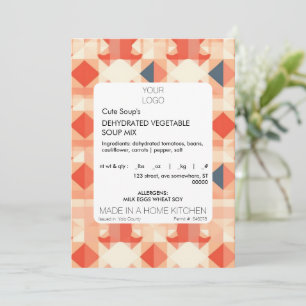 Sjabloon Sticker met kattenvoedseletiket Kaart