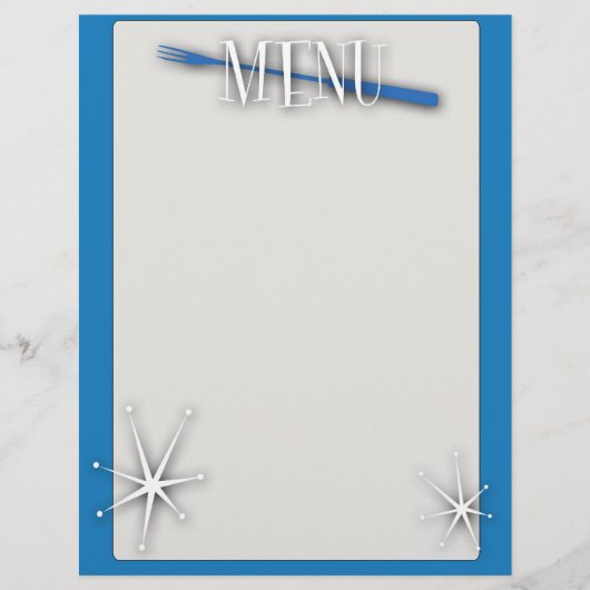 Sjabloon Stijlblanco menu opnieuw instellen (Voorkant)