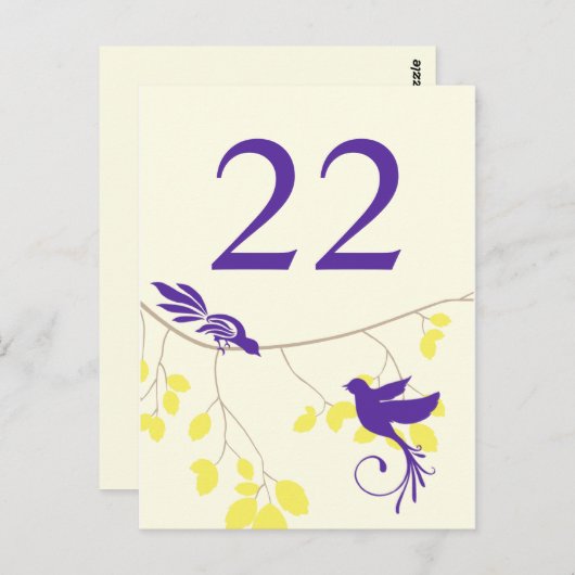 Sjabloon tabelnummer kaart (Voorkant / Achterkant)