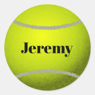 Sjabloon-tafelkleefje met tennis ronde sticker