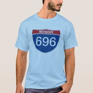 Sjabloon tekst INTERSTATE DRIE DIGITALE NUMMERS T-shirt