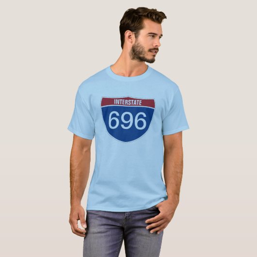 Sjabloon tekst INTERSTATE DRIE DIGITALE NUMMERS T-shirt (Voorkant volledig)