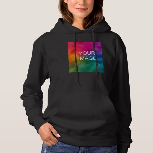 Sjabloon Tekst toevoegen Uploaden Foto Vrouwen Zwa Hoodie (Voorkant)