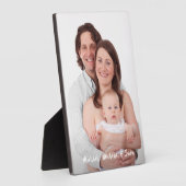 Sjabloon Tekst voor familiefoto moderne naam Fotoplaat (Zijkant)