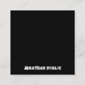 Sjabloon tekst zwart-wit en wit vierkante visitekaartje (Voorkant)