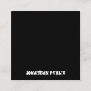 Sjabloon tekst zwart-wit en wit vierkante visitekaartje