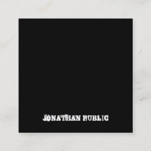 Sjabloon tekst zwart-wit en wit vierkante visitekaartje