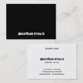 Sjabloon tekst zwart-wit en wit visitekaartje (Voorkant / Achterkant)