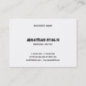 Sjabloon tekst zwart-wit en wit visitekaartje (Achterkant)