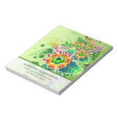 Sjabloon ter illustratie van kleurrijke ventilator notitieblok (Linkerzijde)