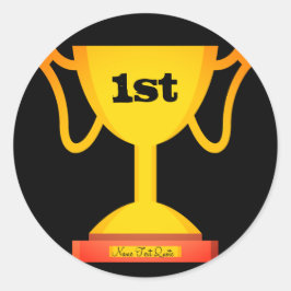 Sjabloon Text Trophy Emoji Ronde Sticker