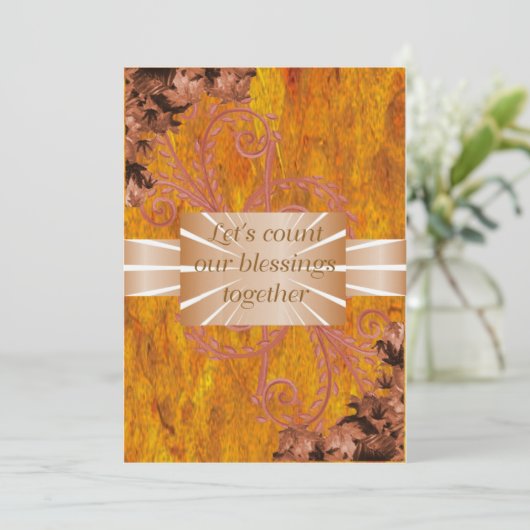 Sjabloon Thanksgiving Uitnodigingen (Staand voorkant)