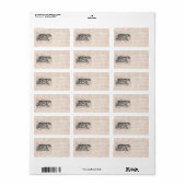 Sjabloon tijgerillustratie tijgers etiket (Full Sheet)