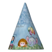 Sjabloon treinmotor Partij Pet Feesthoedjes (Rechts)