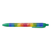 Sjabloon Trendy Colorful Custom Handwriting Blauwe Inkt Pen (Bodem)