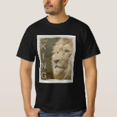 Sjabloon Trendy Lion Black Kleur Elegant Modern T-shirt (Voorkant)
