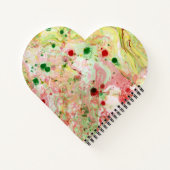 Sjabloon Trendy Modern Abstract Roze Rood Geel Notitieboek (Achterkant)