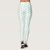 Sjabloon Trendy Modern Elegant Mint Green White Leggings (Achterkant)